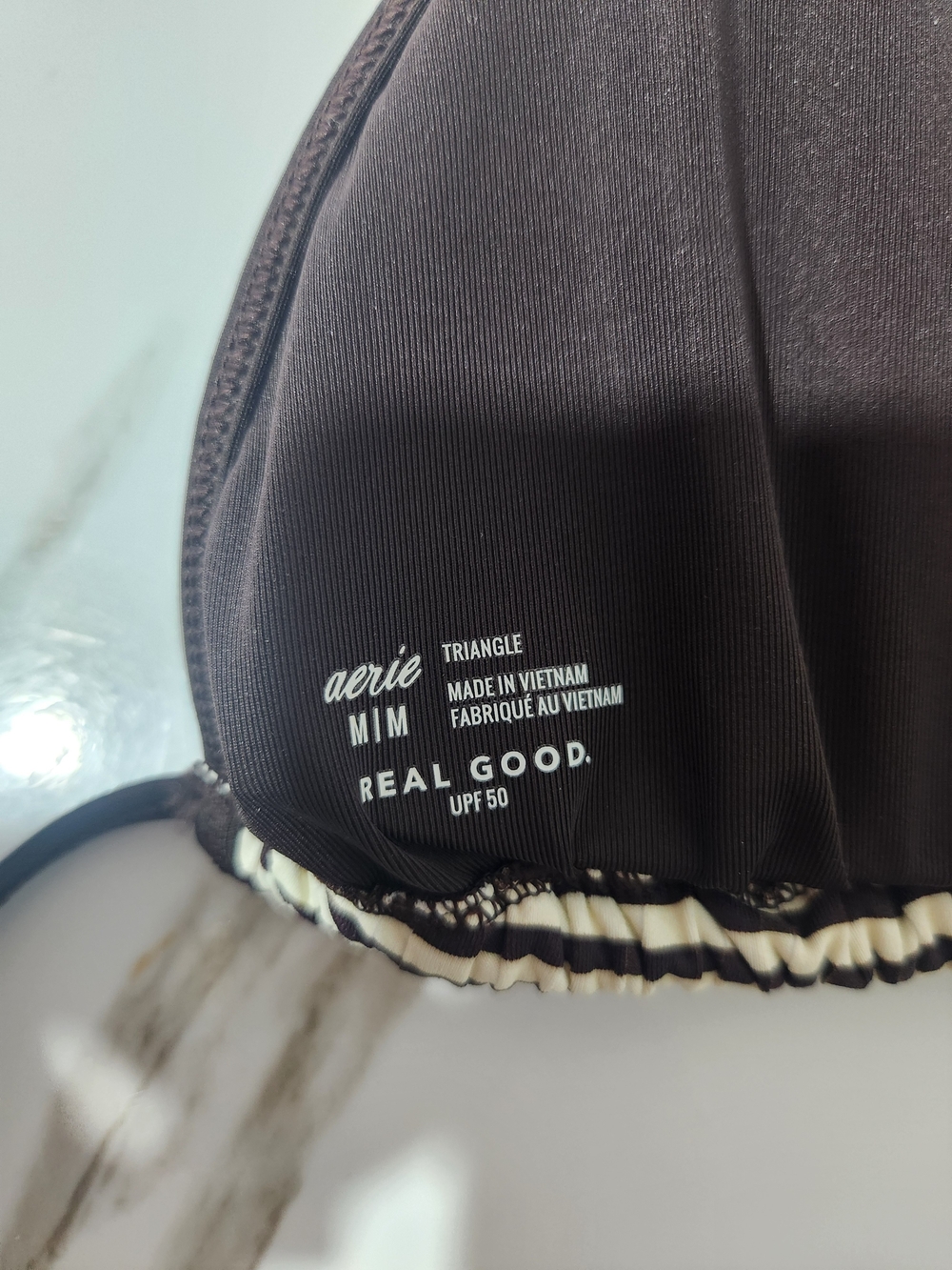 Aerie Ribbed String Triangle Bikini Top - Picture 5 of 5